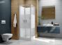 Four-wall complete shower enclosure set- square version with double wing doors and W18 printscreen
