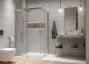 Square FreeZone shower enclosure - version with silver gloss profiles and W0 glass sheet