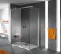 Shower enclosure - version: silver mat with W0 transparent glass pattern