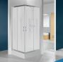 Wersja kabiny prysznicowej w kolorze srebrny błyszczący z sitodrukiem W14