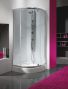 Shower enclosure - version: silver gloss colour and W0 transparent glass pattern