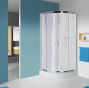 Wersja kabiny prysznicowej w kolorze srebrny błyszczący z sitodrukiem W15
