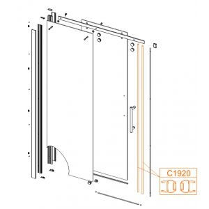 Door magnetic seal - a set (2 pieces)