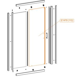 Moveable straight element - safety glass sheet