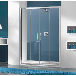 Wersja drzwi prysznicowych w kolorze srebnym matowym z wypełnieniem W0