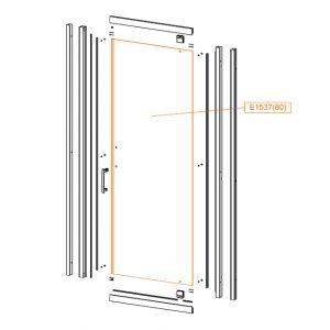Moveable straight element - safety glass sheet