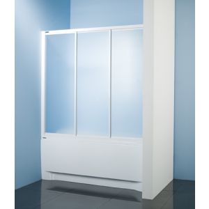 Shower enclosure - version:  white colour and polystyrene pattern 