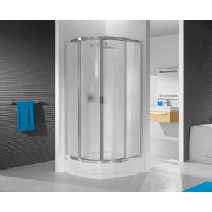 Wersja kabiny prysznicowej w kolorze srebrnym błyszczącym z sitodrukiem W11