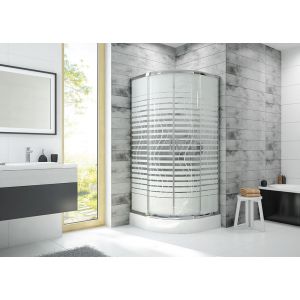 Shower enclosure version with silver gloss colour