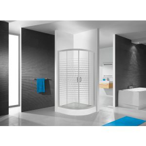 Shower enclosure version with a silver matt profile with a shower tray. The offer includes only a shower enclosure.