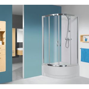 Wersja kabiny prysznicowej w kolorze srebrny błyszczący z wypełnieniem W0