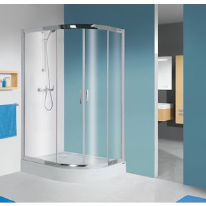 Wersja kabiny prysznicowej w kolorze srebrny błyszczący z wypełnieniem W0