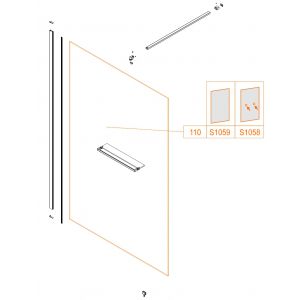 Fixed wall - safety glass sheet