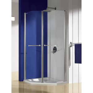 Shower enclosure - version: silver gloss colour and W0 transparent glass pattern