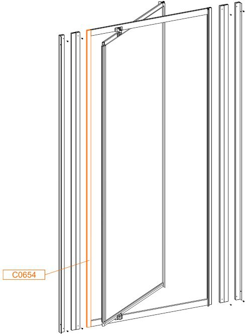 Część zamienna - Profil pionowy ramy wys. 1850mm