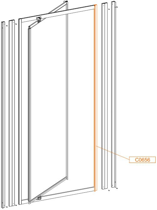 Część zamienna - Profil pionowy ramy-zamyk wys. 1850mm