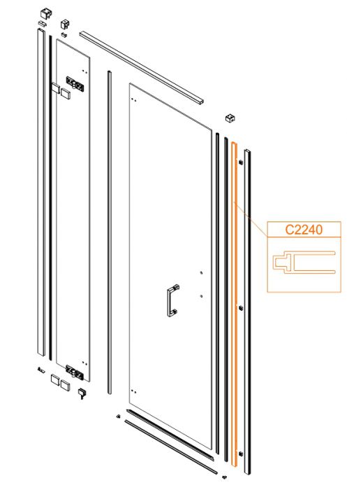 Spare part - Vertical aluminium profile
