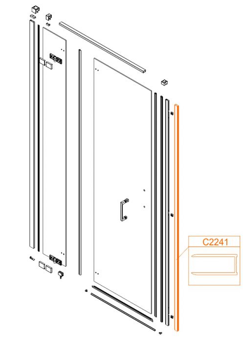 Spare part - Vertical aluminium profile