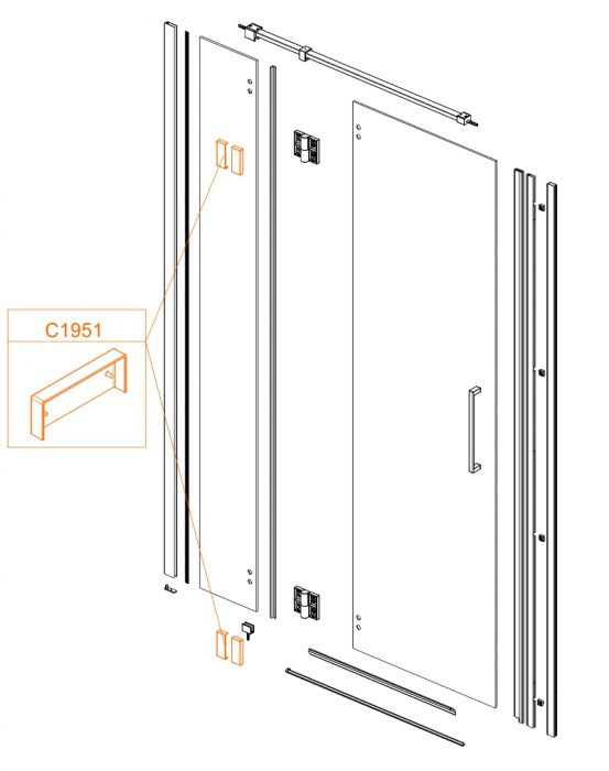Spare part - Masking frame with 2 sleeves