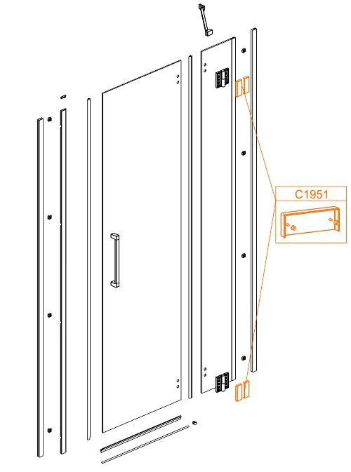 Spare part - Masking frame with 2 sleeves