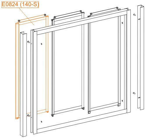 Spare part - External moveable element - safety glass sheet