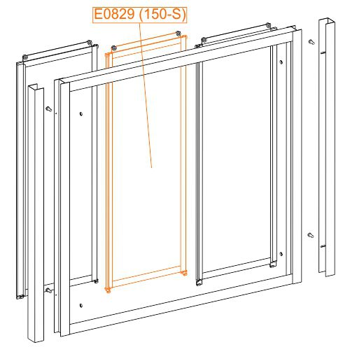 Spare part - Middle moveable element - safety glass sheet