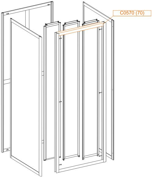 Spare part - Upper frame horizontal profile