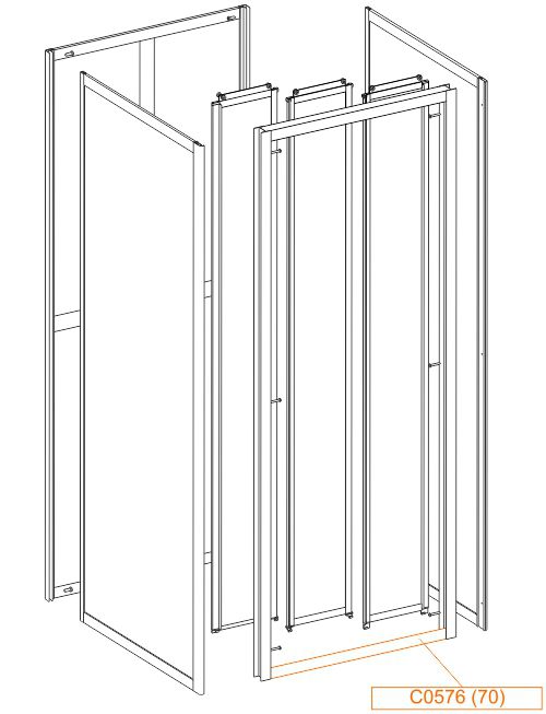 Spare part - Bent frame horizontal profile