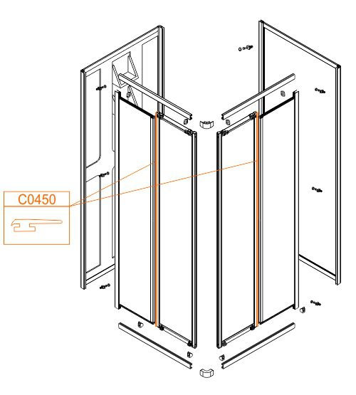 Spare part - Door vertical seal