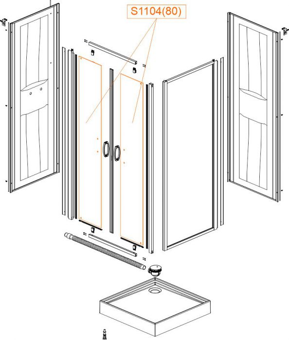 Spare part - Door glass - safety glass sheet