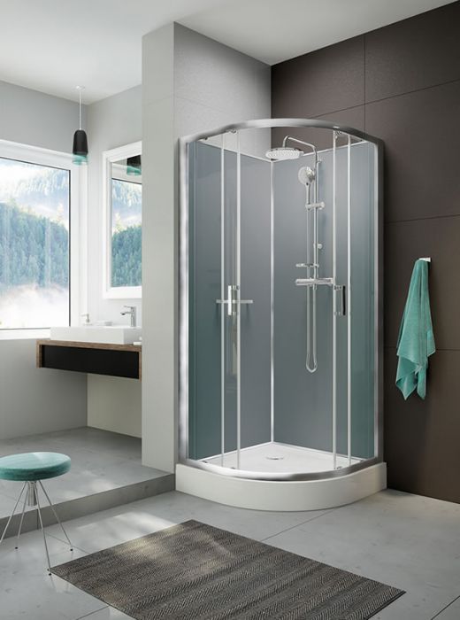 Complete four-wall shower enclosure - kpl-KCKP4/CLIIa