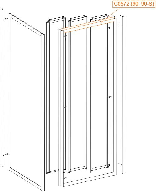 Spare part - Upper frame horizontal profile