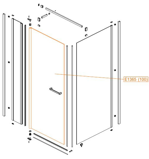 Spare part - Moveable element - safety glass sheet