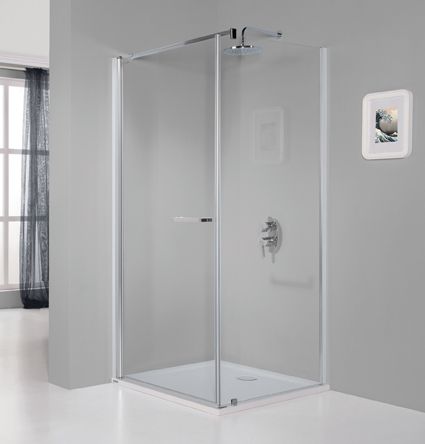 Wersja kabiny prysznicowej w kolorze srebrny błyszczący