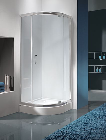 Wersja kabiny prysznicowej w kolorze srebrnym błyszczącym z wypełnieniem GY Grey