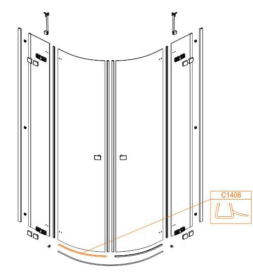 Spare part - Left door lower seal