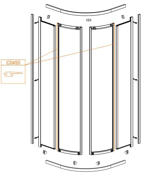 Spare part - Door vertical seal