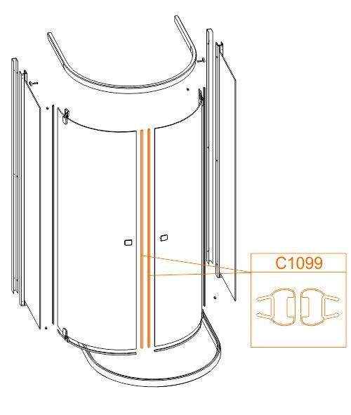 Spare part - Door magnetic seal - a set