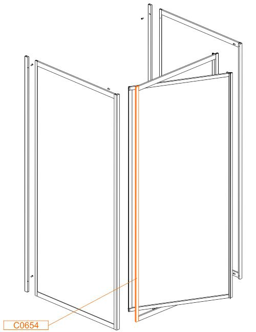 Spare part - Frame vertical profile wys. 1850mm