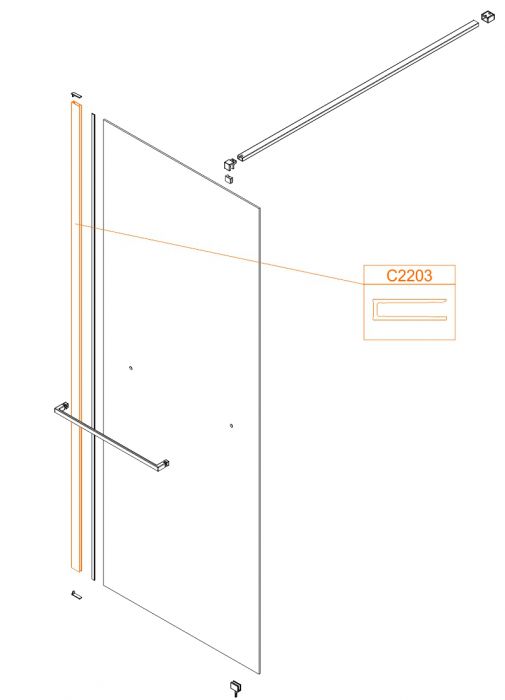 Spare part - Vertical profile - Channel bar