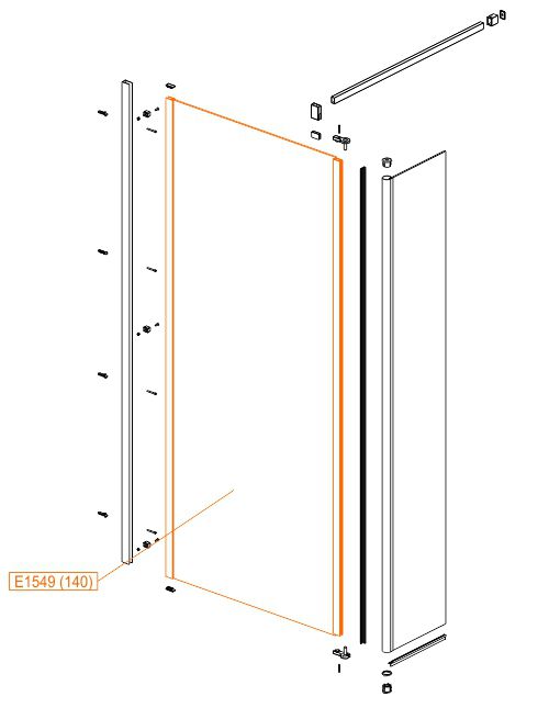 Spare part - Fixed element - safety glass sheet
