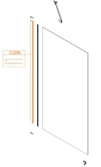 Spare part - Vertical profile - Channel bar