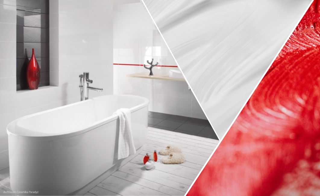 Biało-czerwona łazienka – inspiracje i aranżacje