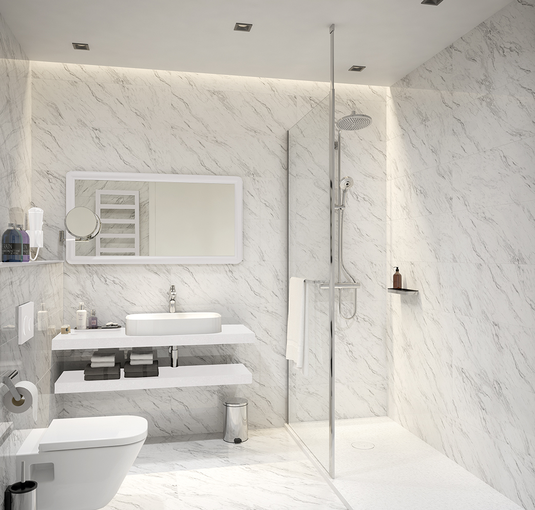 Total white look - a new bathroom trend