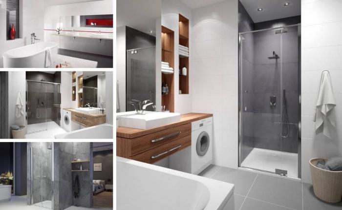 Bathroom niches - for shelves or bathing and  showering space