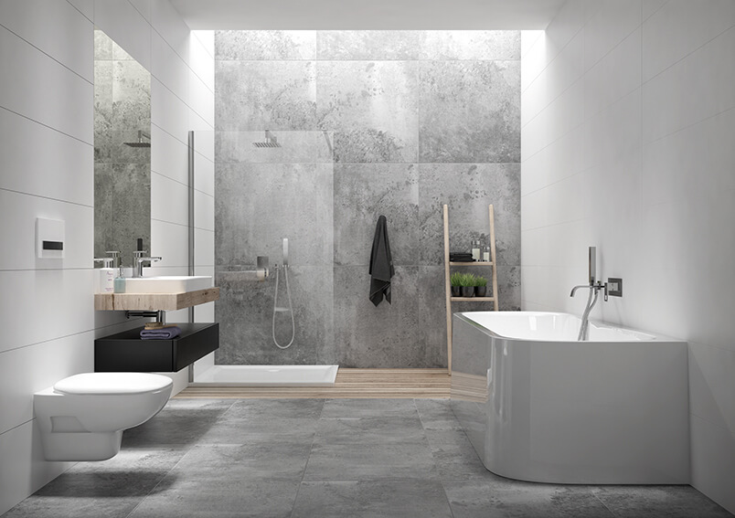 nowoczesna łazienka z wanną kompletną Luxo