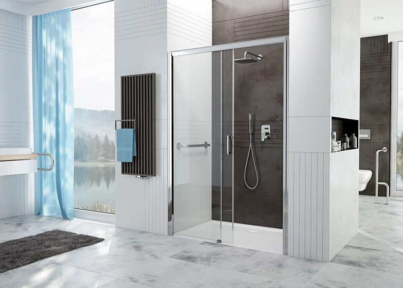 Drzwi prysznicowe serii Freezone - bezbarierowe wejście do strefy kąpieli