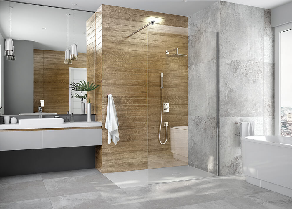 Drewno i naturalne materiały ocieplające wnętrze łazienki