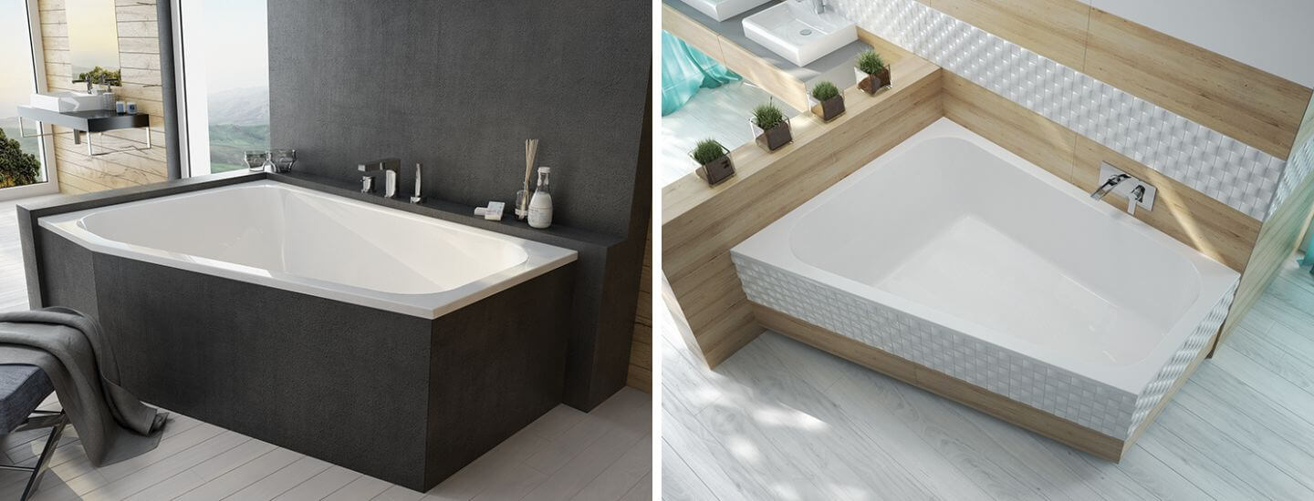 Free Line built-in trapezoidal bathtub - an elegant finish to the bathing area